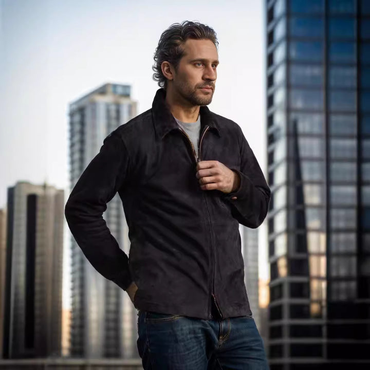 Herren schicke Suede-Jacke Aliams