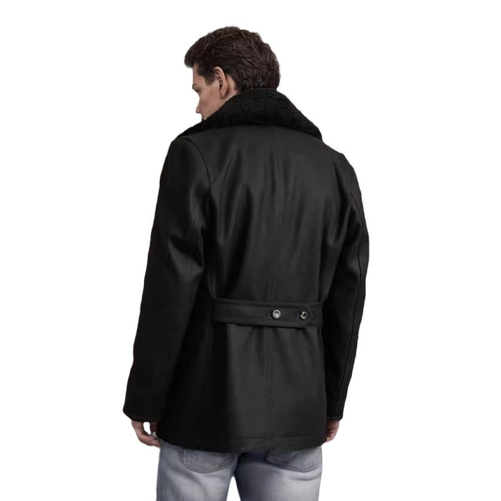 Herren Wollmantel mit kontrastierendem Kragen Aliams