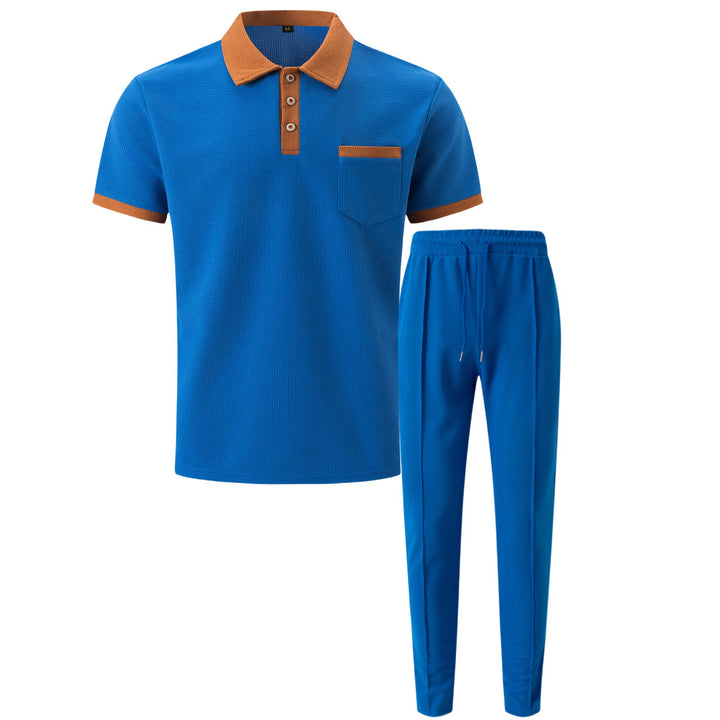 Herren elegantes Poloshirt und bequeme Jogginghose Set Aliams