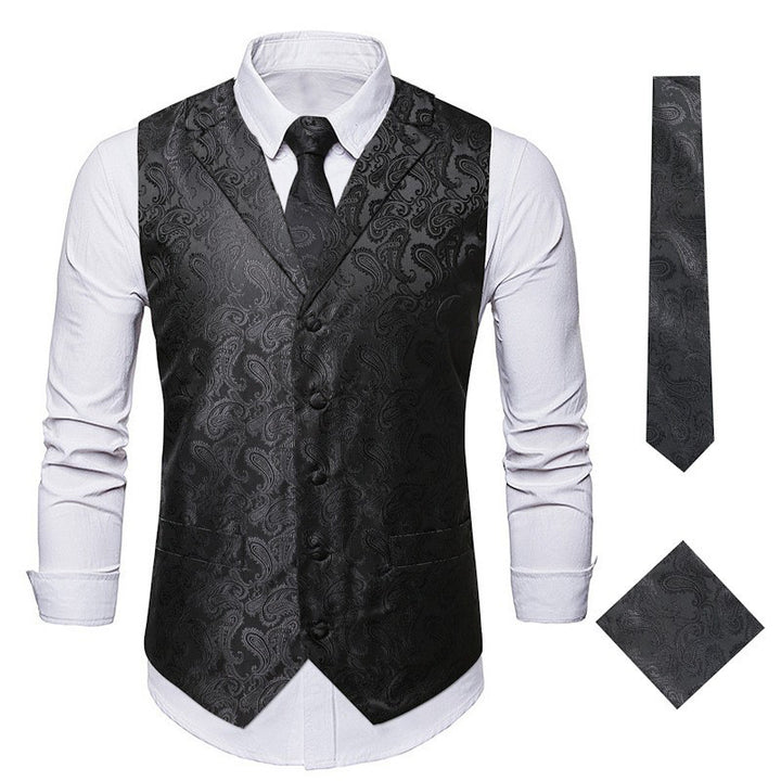 Herren elegante Weste mit Paisley-Muster Aliams