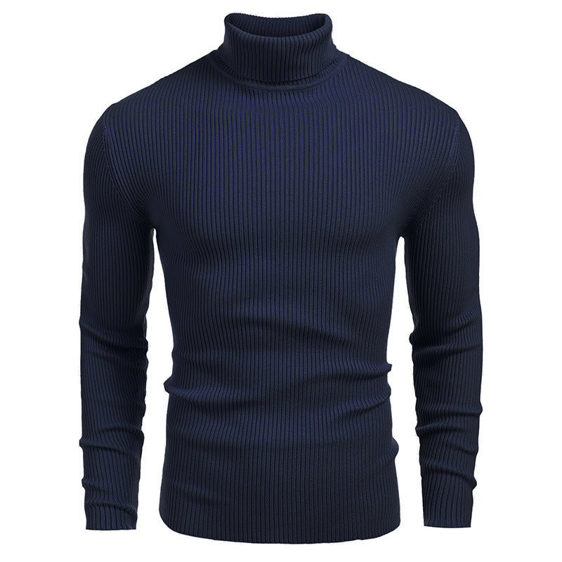 Herren Stehkragenpullover aus feiner Rippstruktur Aliams