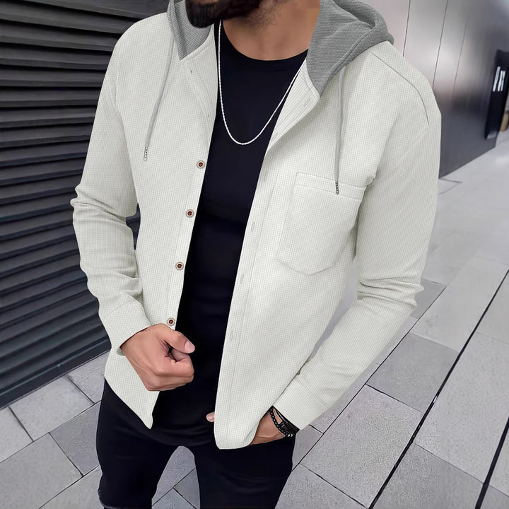 Herren Freizeithemden mit Kapuze und strukturiertem Design Aliams