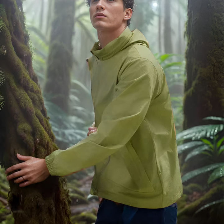 Herren wetterfeste Utility-Jacke mit verstellbarem Kapuzensystem Aliams