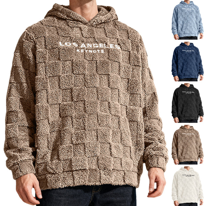 Herren Fleece Kapuzenpullover mit strukturiertem Waffelmuster Aliams
