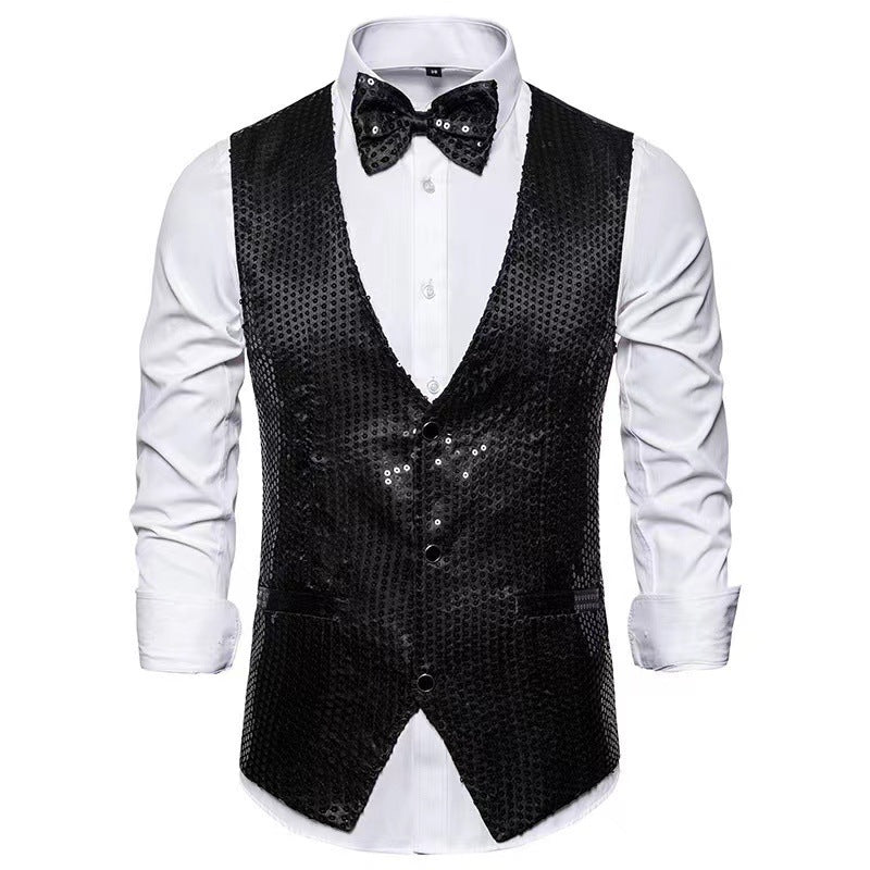 Herren eleganter Anzug mit glitzernden Pailletten und idealem Slim-Fit Aliams