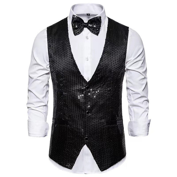 Herren eleganter Anzug mit glitzernden Pailletten und idealem Slim-Fit Aliams