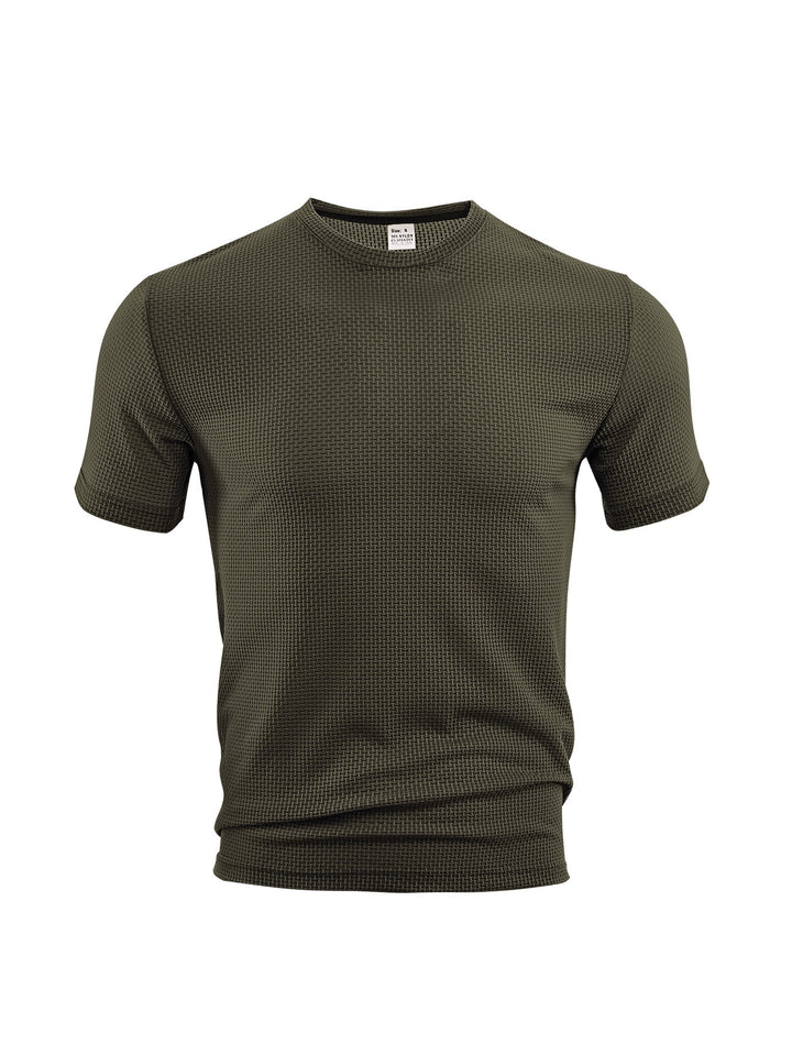 Herren funktionales Kurzarmshirt mit strukturiertem Material Aliams