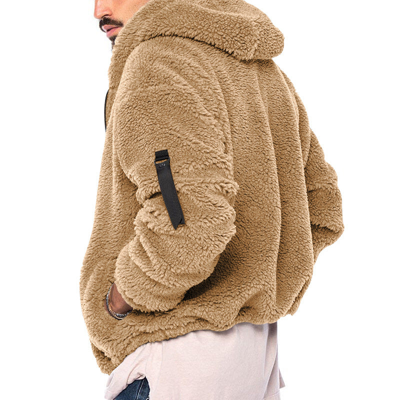 Herren Bequeme Fleecejacke mit hohem Kragen und praktischen Taschen Aliams