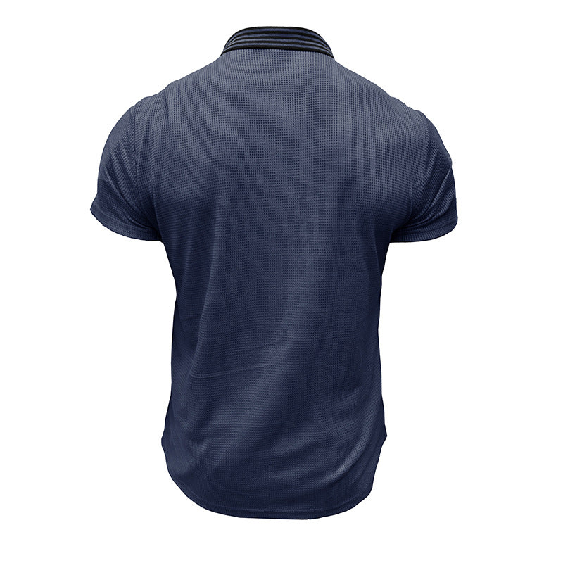 Herren Sportliches Poloshirt mit atmungsaktiven Mesh-Eigenschaften und elegantem Kragen Aliams