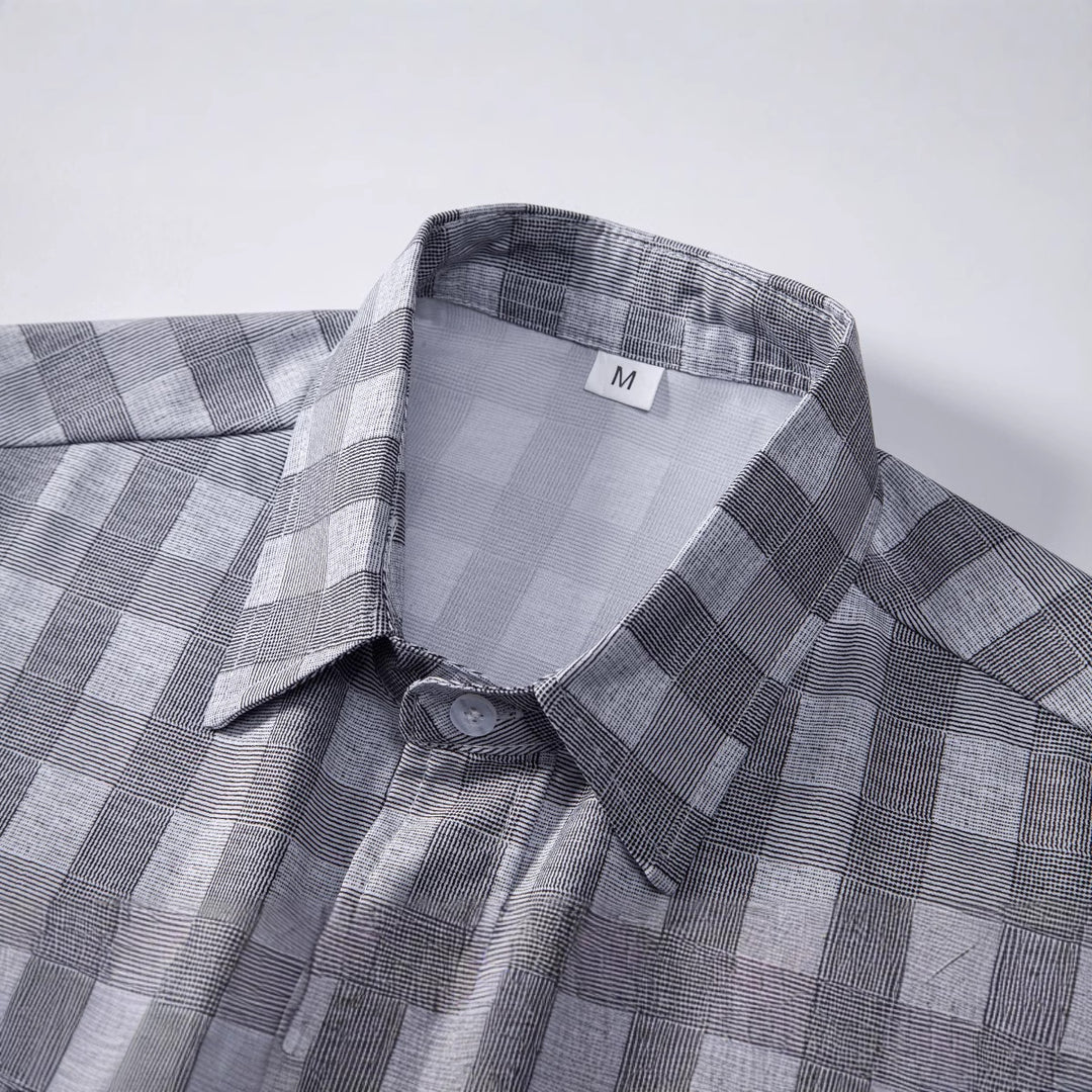 Herren Kurzarmhemd im eleganten Karomuster Aliams