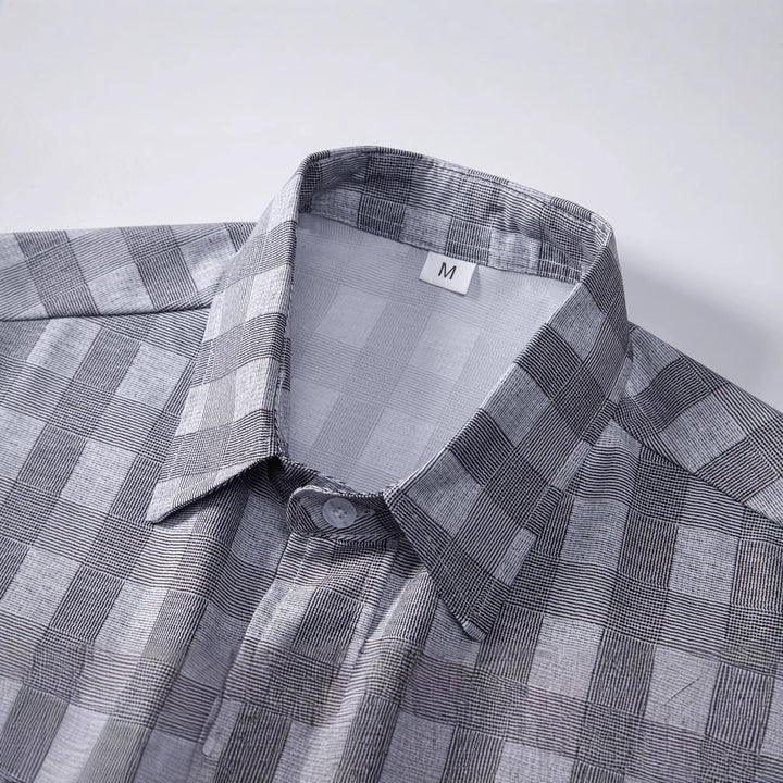 Herren Kurzarmhemd im eleganten Karomuster Aliams