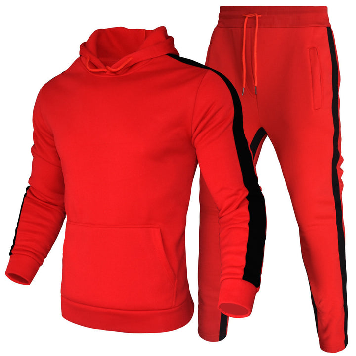 Herren sportliches Kapuzen-Sweatshirt und Jogginghose Set Aliams