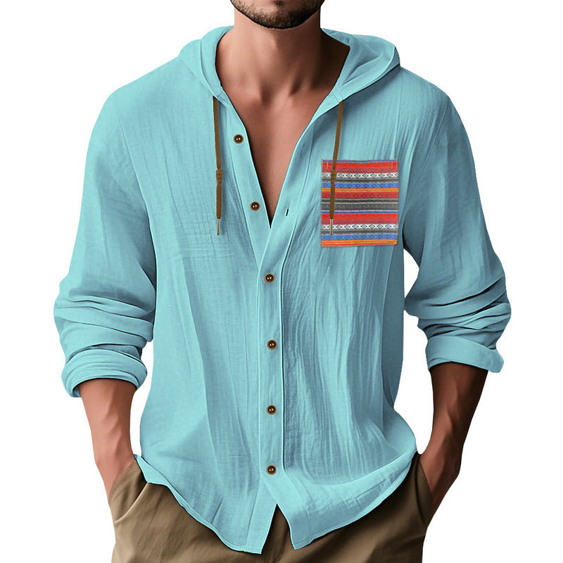 Herren Kapuzenshirt mit verspieltem Design und praktischer Knopfleiste Aliams