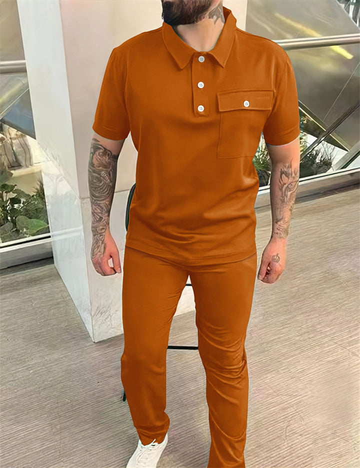 Stylisches Polo- und Hosen-Set für Herren Aliams