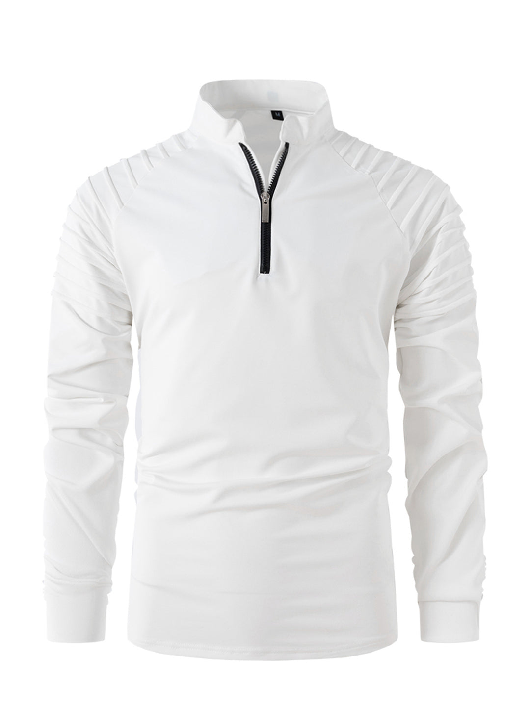 Herren Sportlicher Langarm-Zip-Hemd mit ergonomischem Schnitt Aliams