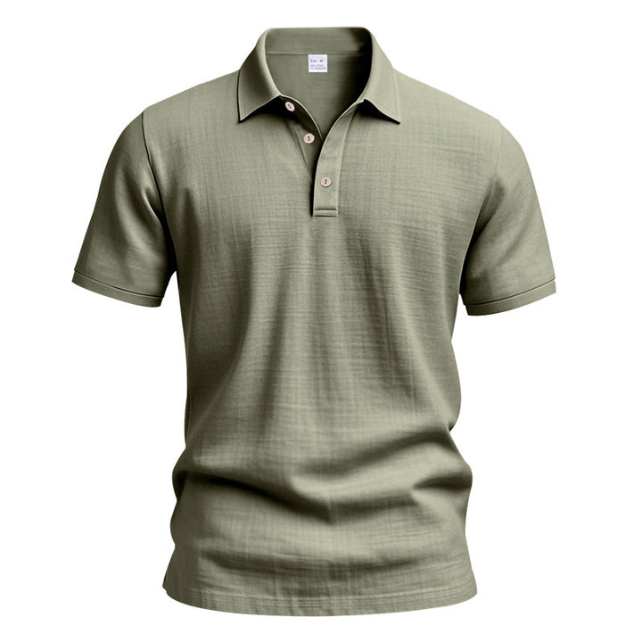 Herren Poloshirt mit strukturiertem Design und modischen Knopfdetails Aliams