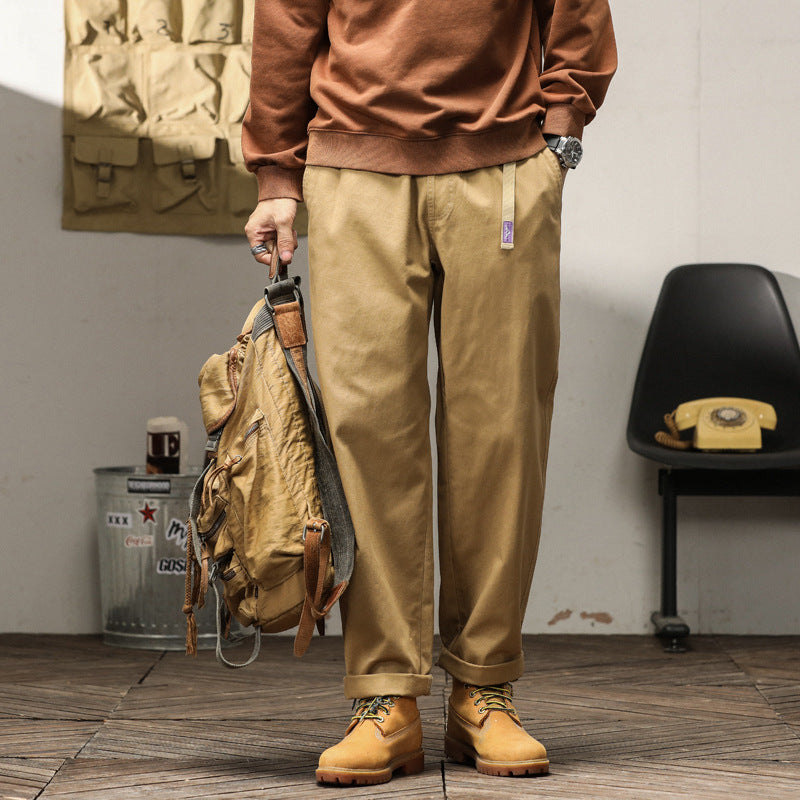 Herren lockere Outdoor-Hose mit verstellbarem Bund und funktionalen Taschen Aliams