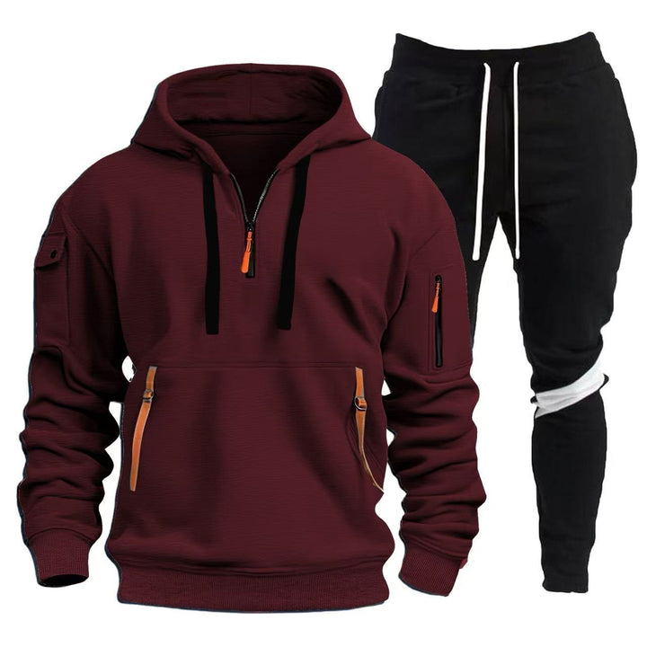 Herren Sportliche Hoodie- und Jogginghosen Kombination Aliams