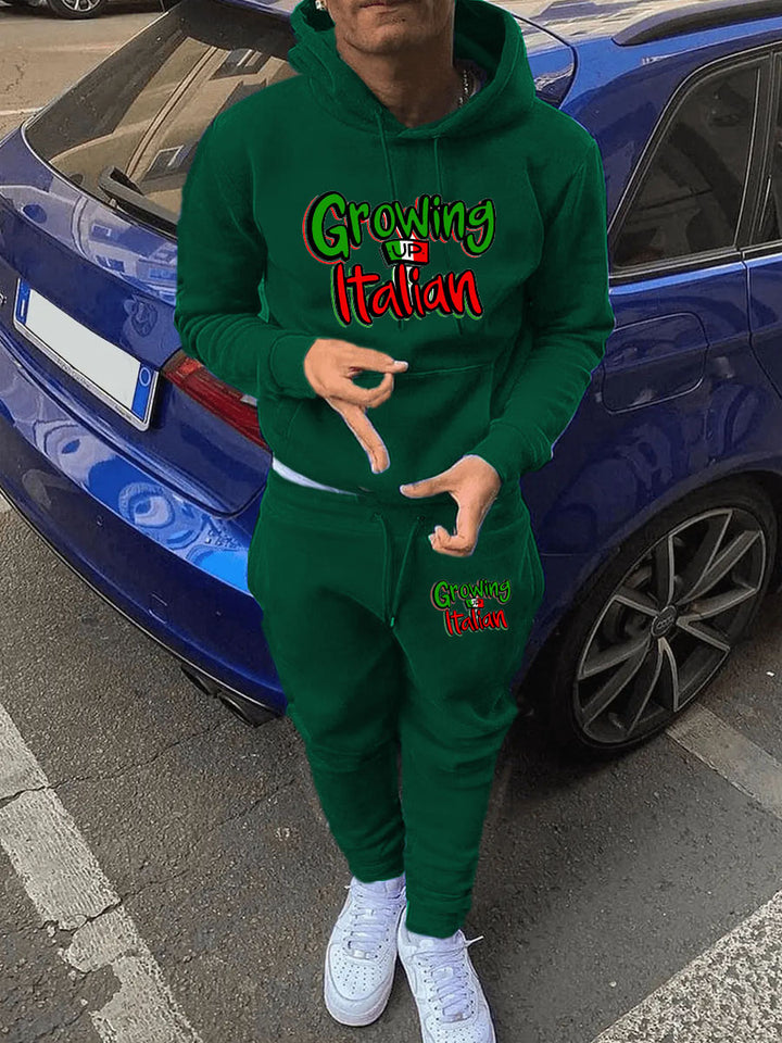 Herren Sweatshirt und Jogginghose Set mit auffälligem Schriftzug Aliams