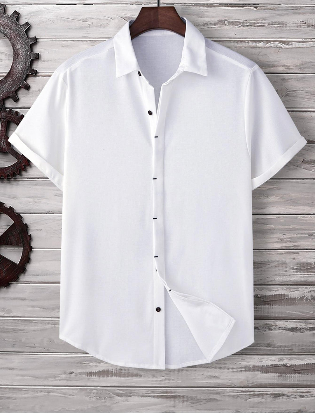 Herren Kurzarmhemd aus atmungsaktivem Material mit modernem Schnitt Aliams