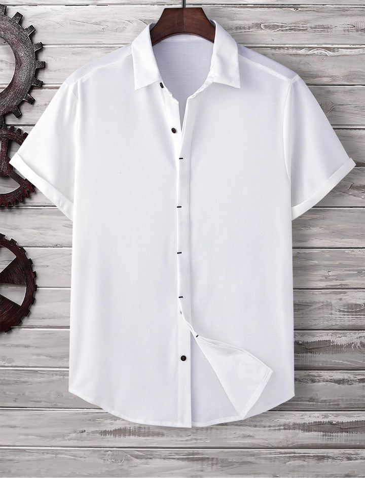 Herren Kurzarmhemd aus atmungsaktivem Material mit modernem Schnitt Aliams