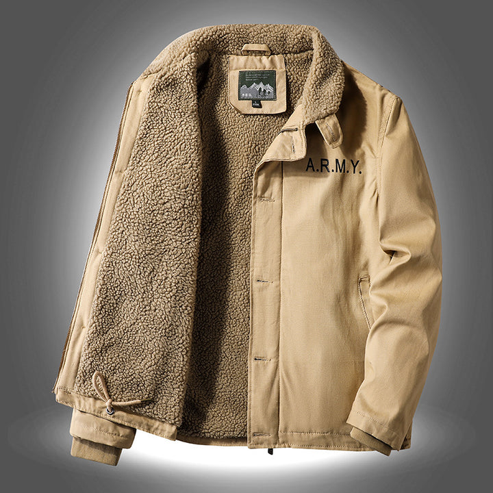 Herren Jacke mit warmem Innenfutter und stylischem Kragen Aliams