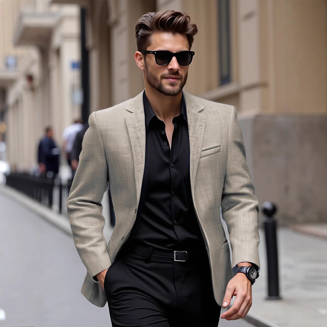 Herren eleganter Blazer aus leichtem Mischgewebe Aliams