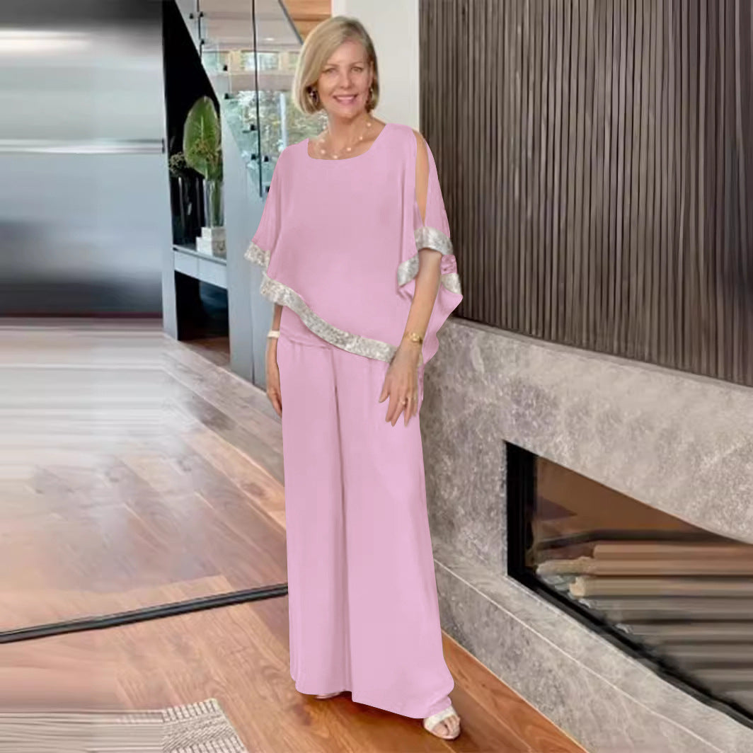 Damen Elegant geschnittenes Zweiteiliges Ensemble Aliams