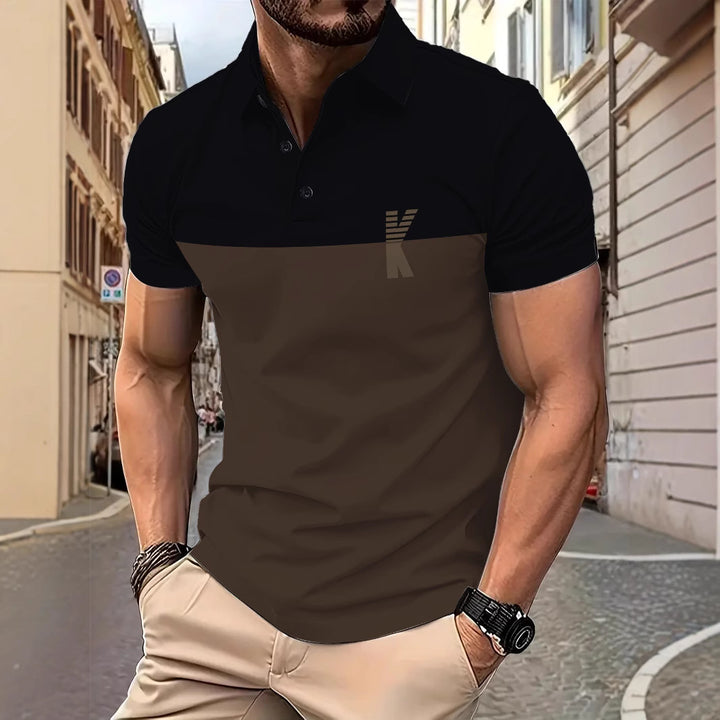 Herren Poloshirt mit sportlichem Design und atmungsaktivem Material Aliams
