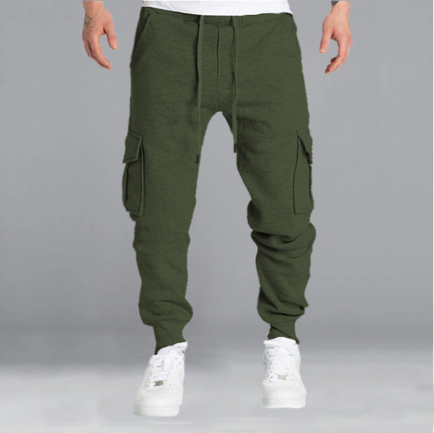 Herren stylische Cargo-Hose mit elastischem Bund und praktischen Seitentaschen Aliams