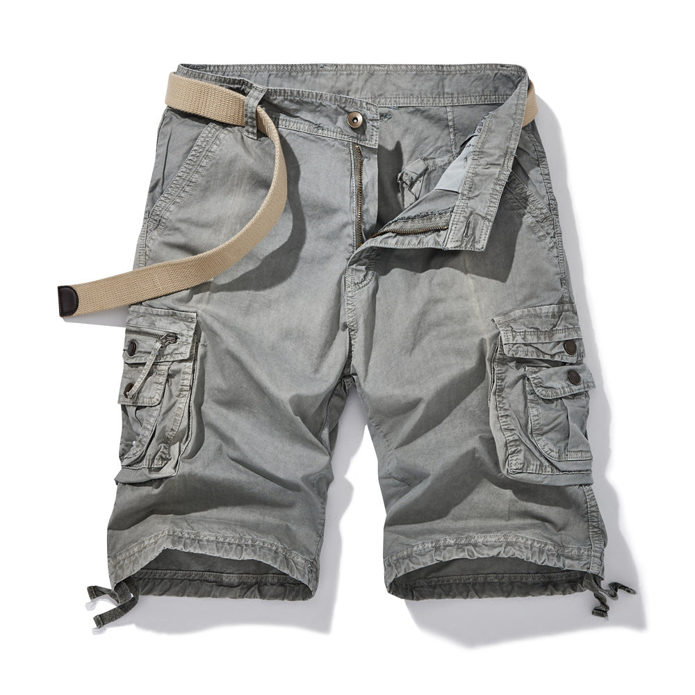 Herren Cargo-Shorts mit vielseitigen Funktionstaschen und verstellbarem Gurt Aliams
