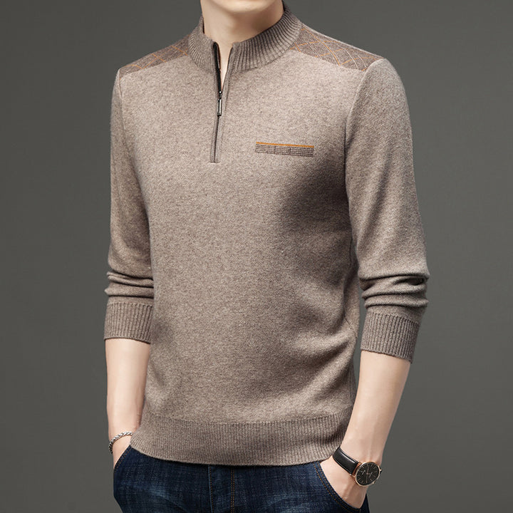 Herren eleganter Halbzip Pullover Aliams