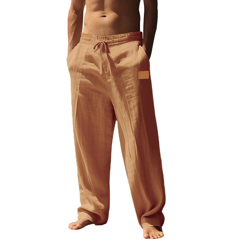 Herren Komfortable Leinen-Shorts mit elastischem Bund und praktischen Seitentaschen Aliams