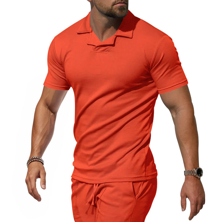 Herren Sportliches Kurzarm-Poloshirt mit innovativem Design und atmungsaktiver Funktion Aliams
