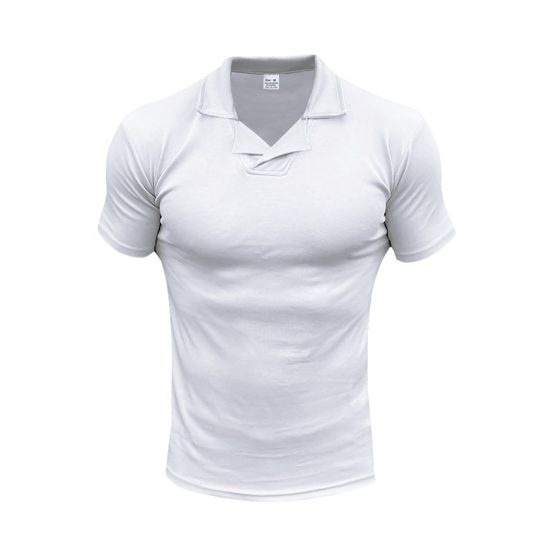 Herren Kurzarm Polo-Shirt mit modernem Stehkragen und atmungsaktivem Material Aliams
