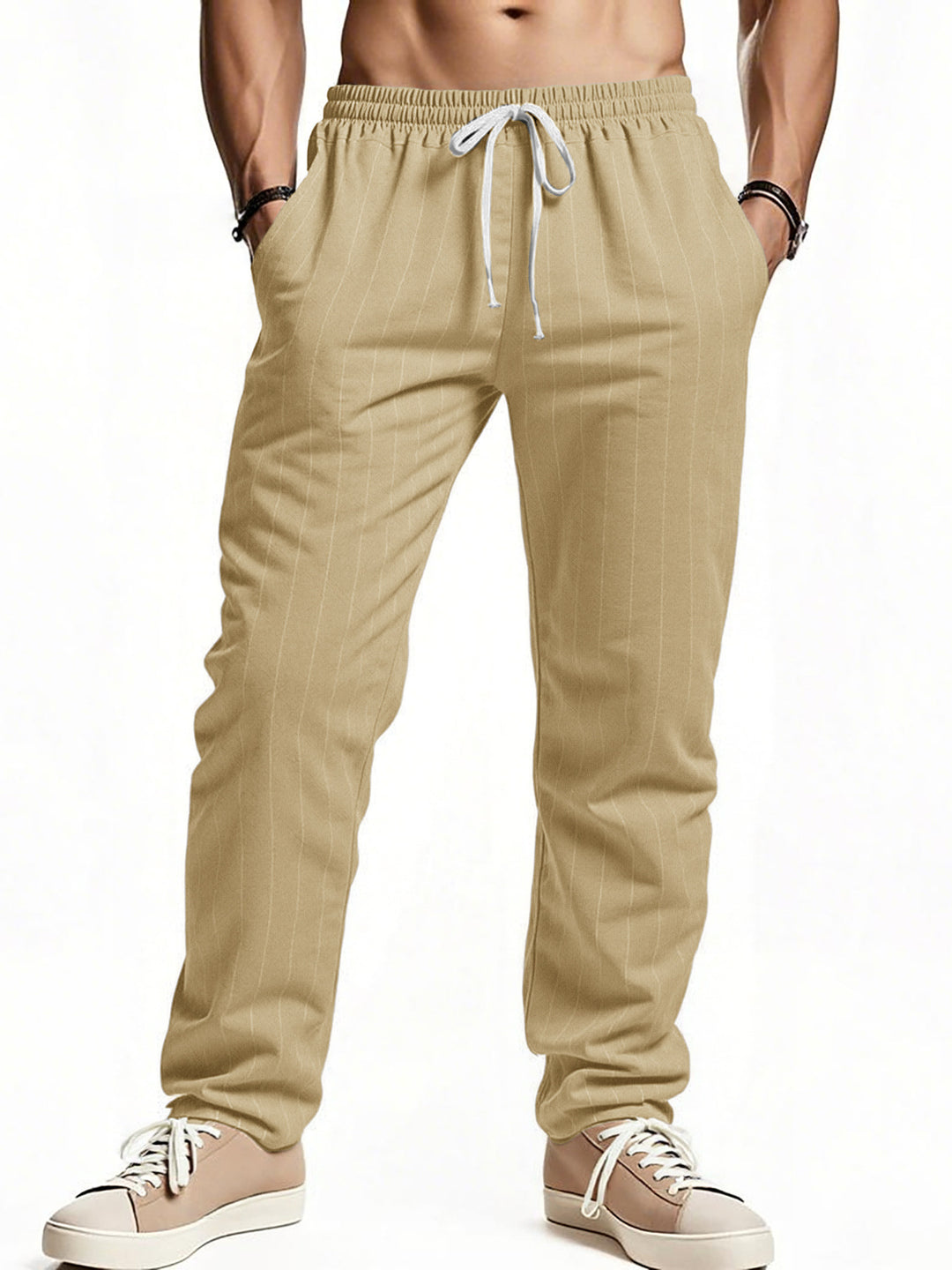 Herren komfortable Freizeithose mit gestreiftem Design Aliams