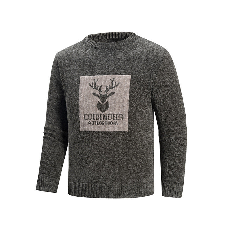 Herren Rundhalspullover mit kreativem Grafikdesign Aliams