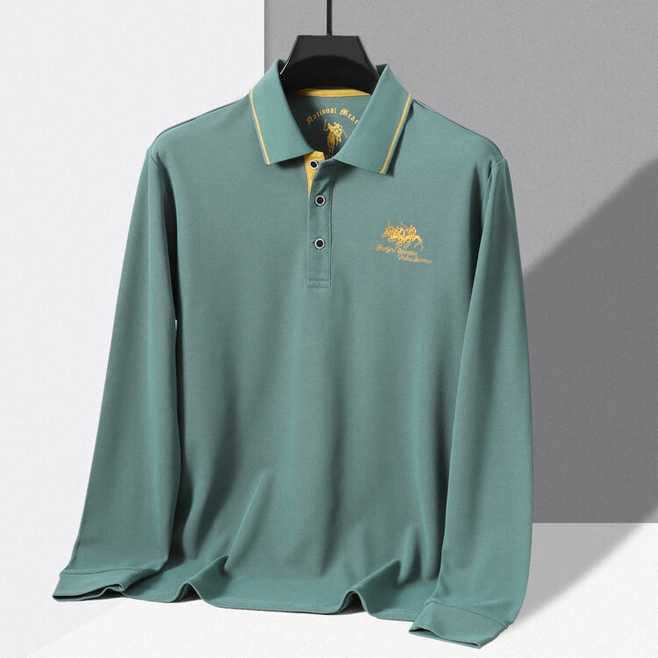 Herren Sportliches Poloshirt mit strukturiertem Kragen und atmungsaktiven Eigenschaften Aliams