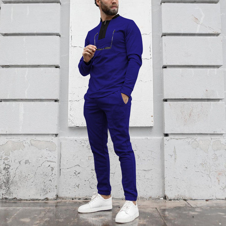 Herren Sportliches Freizeit-Set mit praktischem Reißverschluss und elastischem Bund Aliams