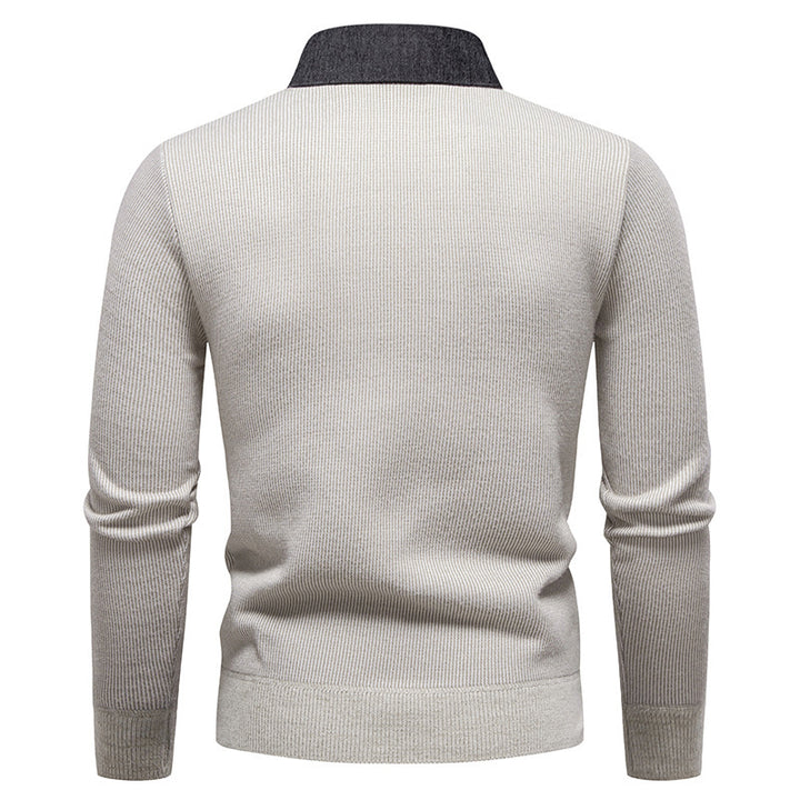 Herren Feinstrickpullover mit modernem Kragen-Design Aliams