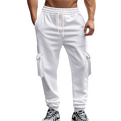 Herren Cargo-Jogginghose mit seitlichen Taschen und elastischem Bund Aliams