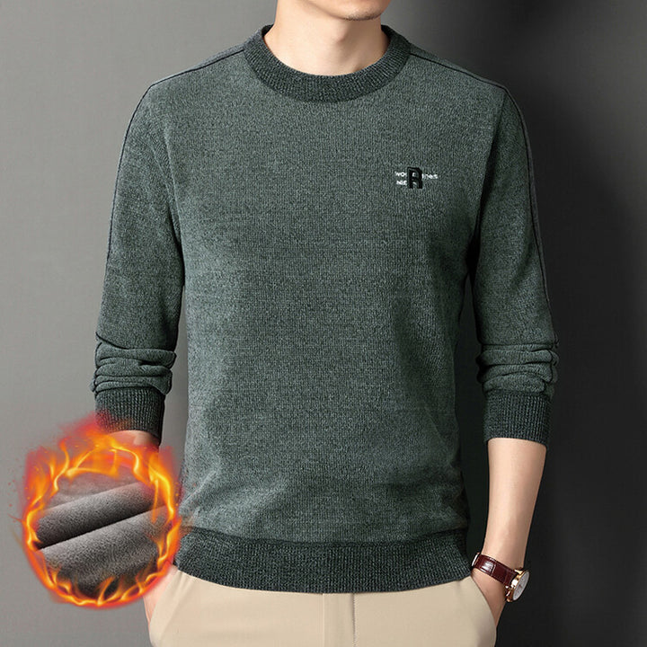 Herren hochwertige, atmungsaktive Strickpullover mit Rundhalsausschnitt Aliams