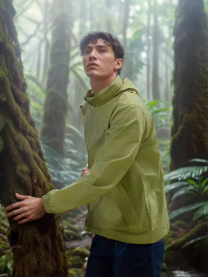 Herren wetterfeste Utility-Jacke mit verstellbarem Kapuzensystem Aliams
