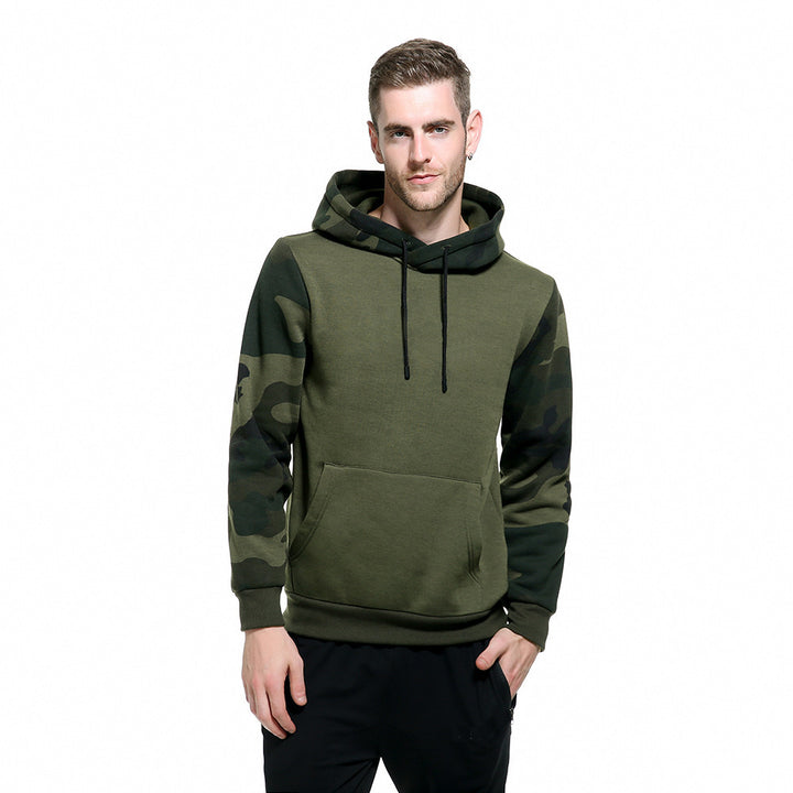 Herren Kapuzenpullover mit modernem Camouflage-Design und praktischen Taschen Aliams