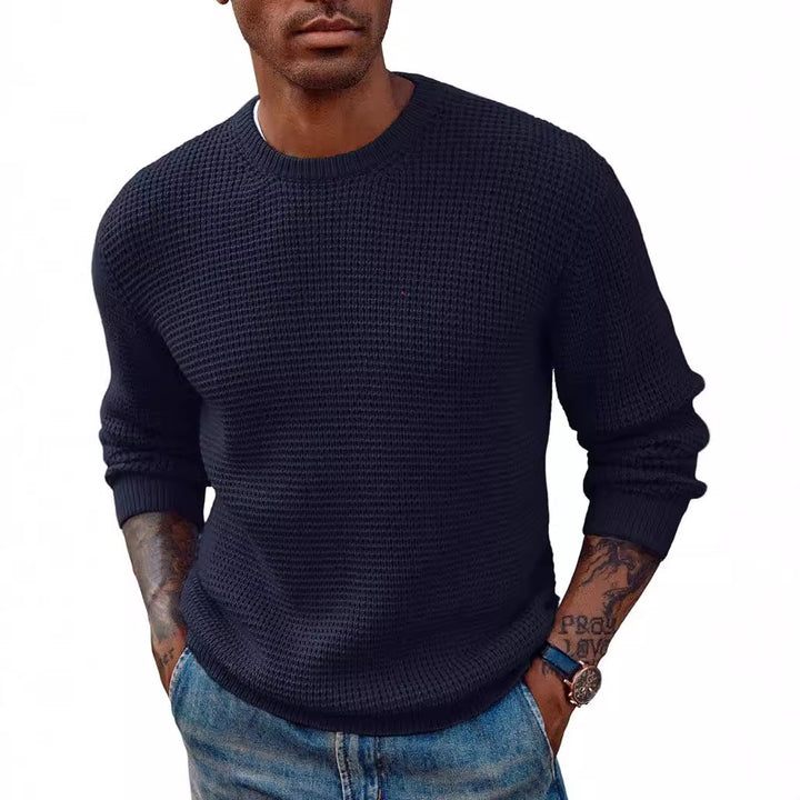 Herren Strukturierter Rundhals-Pullover Aliams
