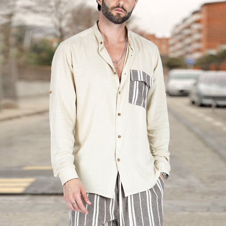 Herren Sommerhemd mit stylischem Streifen-Design Aliams