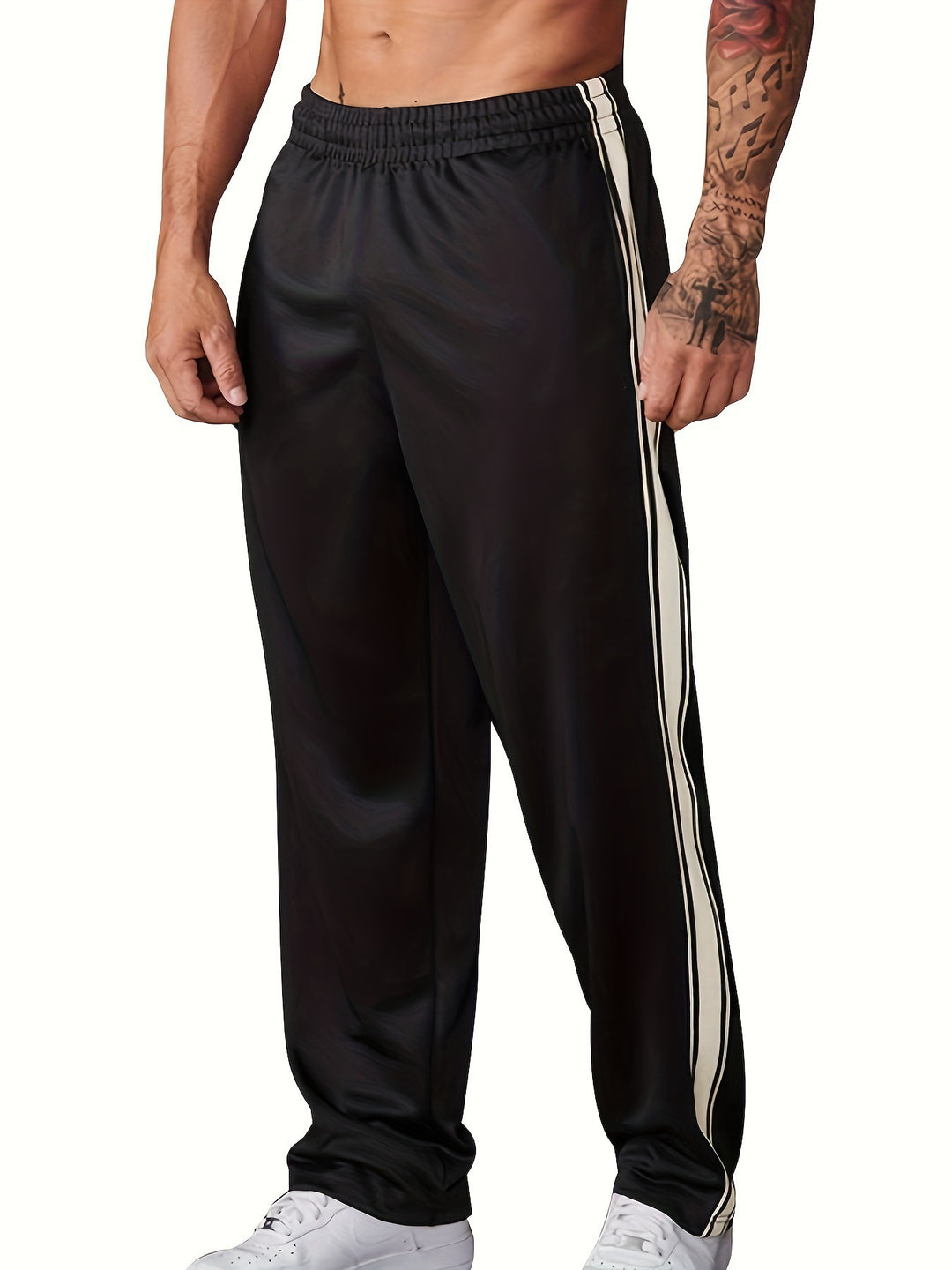 Herren Sportliche Freizeithose mit seitlichem Streifen Aliams