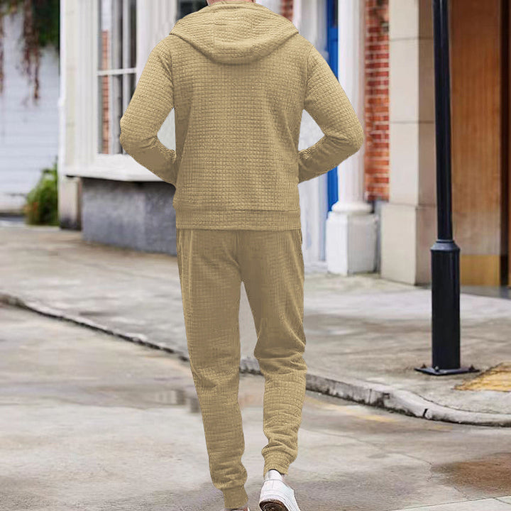 Herren Urbanes Trainingsanzug-Set mit praktischen Reißverschlusstaschen und strukturierter Oberfläche Aliams