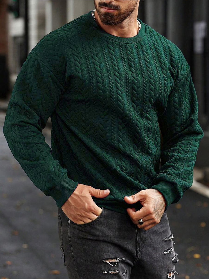 Herren Strickpullover mit strukturiertem Muster Aliams