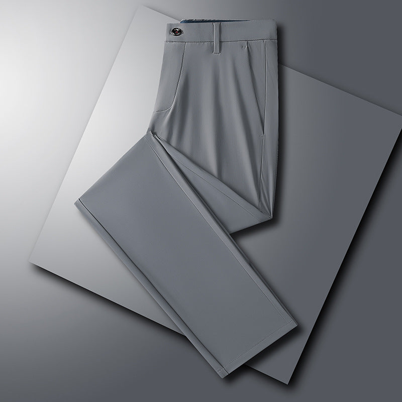 Herren stilvolle Business-Hose mit elastischem Bund und schmalem Schnitt Aliams